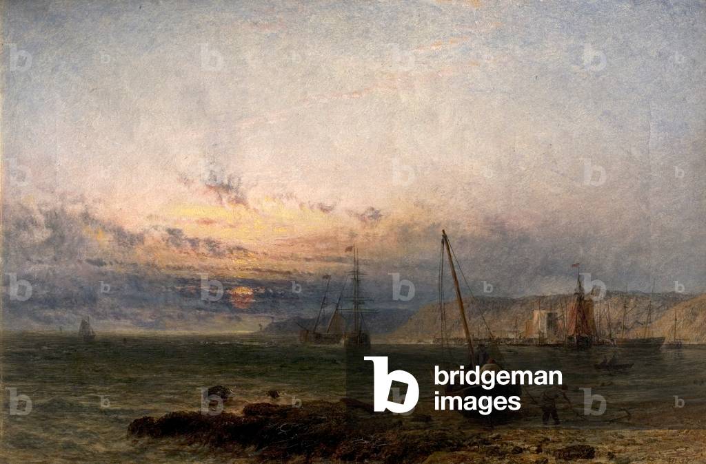 costa scena Tramonto 1852 (olio su tela)