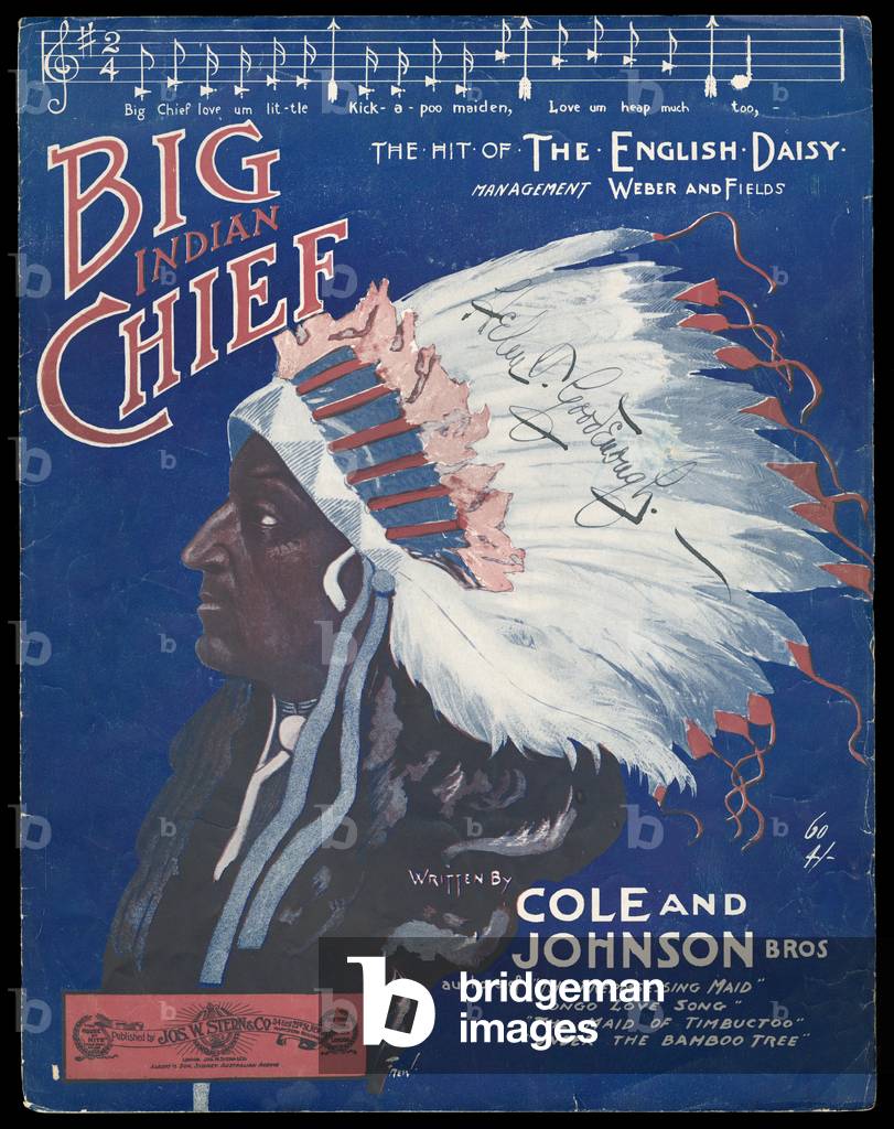 Image de Estampe représentant Big Indian Chief 1770 par Joseph W. Stern & Co.