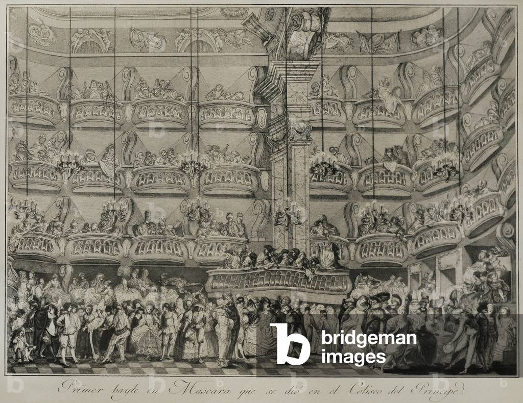 Maskenball im Coliseo del Principe, c.1771-1802