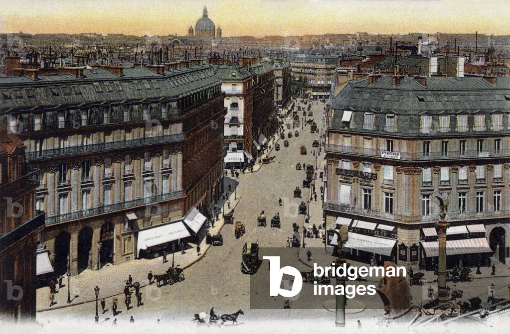Paris: the "rue Auber" from the opera, postcard, c. 1905