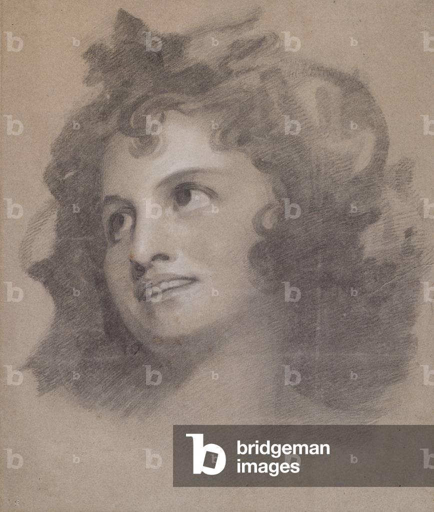 Emma Hart, Lady Hamilton, come Euphrosyne (matita & gesso su carta)