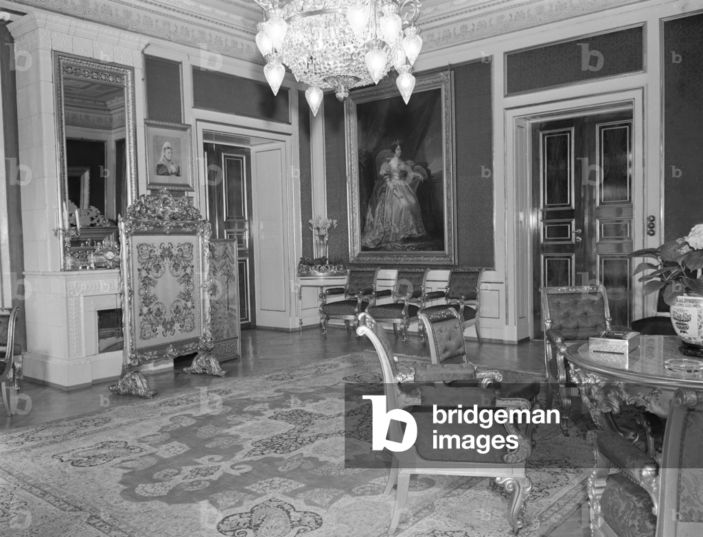 Immagine di Fotografia "Oslo 19530429 Il castello di Oslo. Interno tratto dal Principal Suit..." 1953