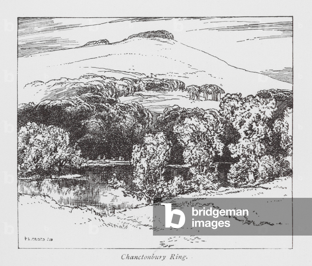 Immagine di Stampa "Anello di Chanctonbury (litografia)" 1901 di Frederick Landseer Maur Griggs