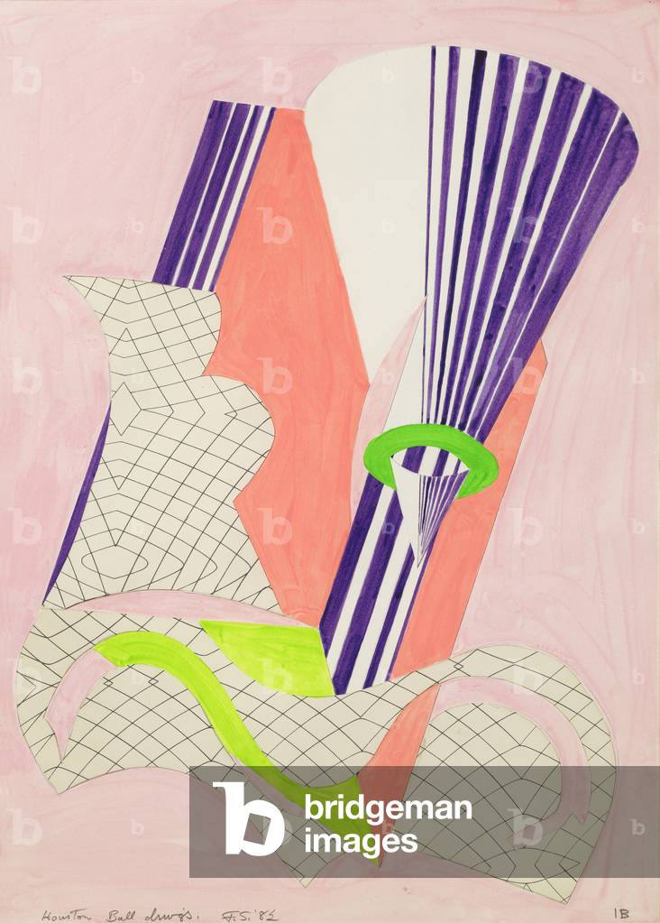 Image de Collage représentant Maquette pour le MFA, 1982, reworked 1983 par Frank Stella