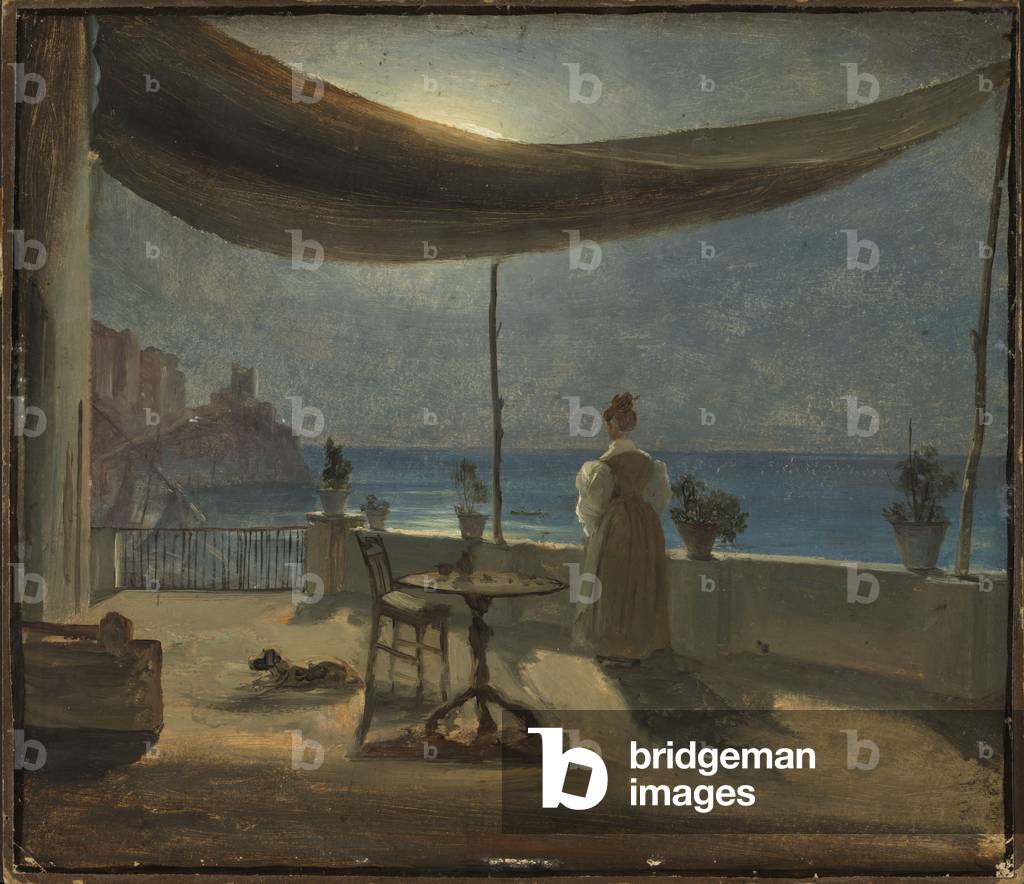Immagine di Dipinto "Una terrazza ad Amalfi al chiaro di luna" 1834 di Thomas Fearnley