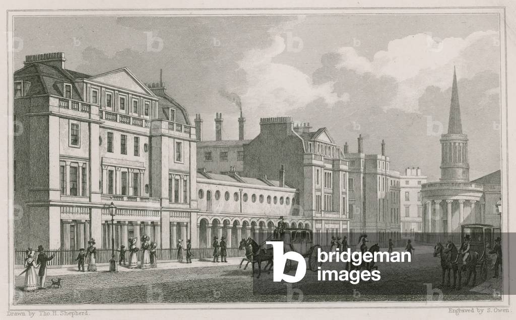 West side of Langham Place by Thomas Hosmer Shepherd