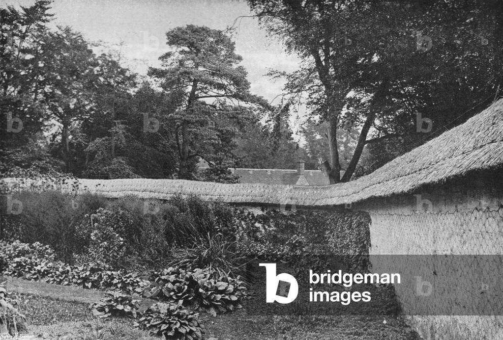 Garden Enclosed by Chalk Walls at Clouds (b/w photo)