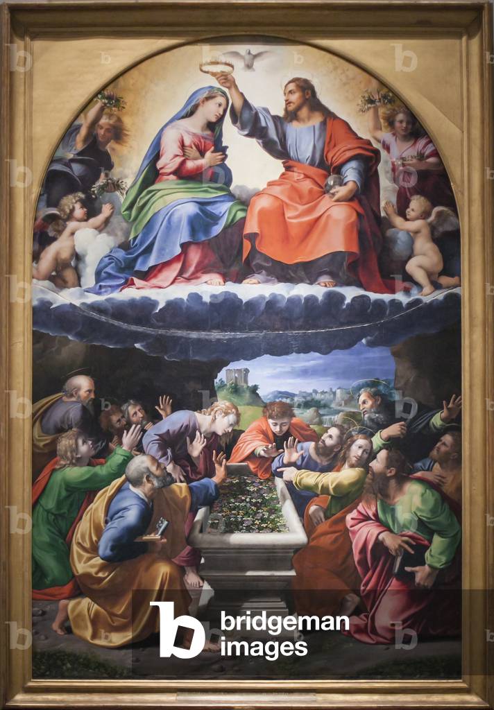 Bild von Gemälde "Krönung der Jungfrau", c.1505-25 von Giovanni Francesco Penni