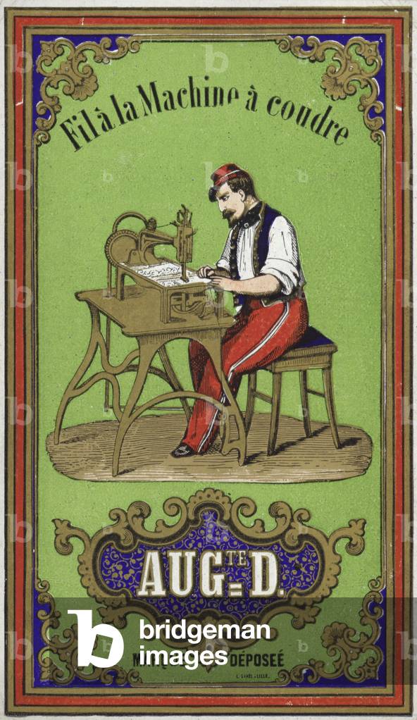 Étiquette pour filetage de la machine à coudre (lithol de couleur) 1801 par French School