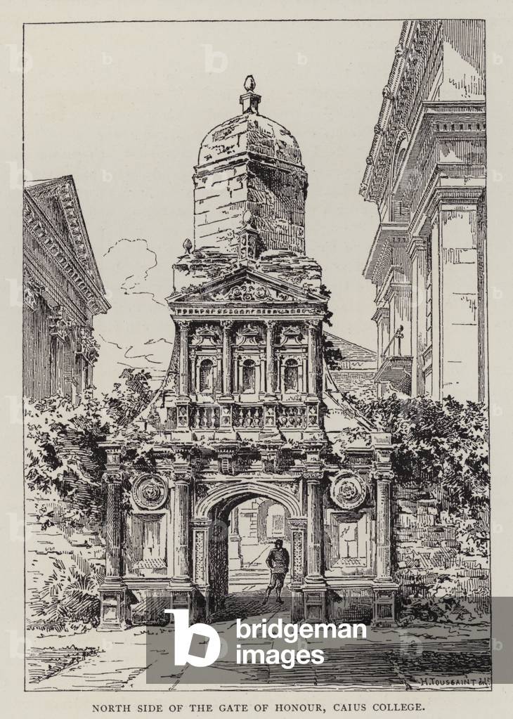 Cambridge: North Side of the Gate of Honour by English Artist