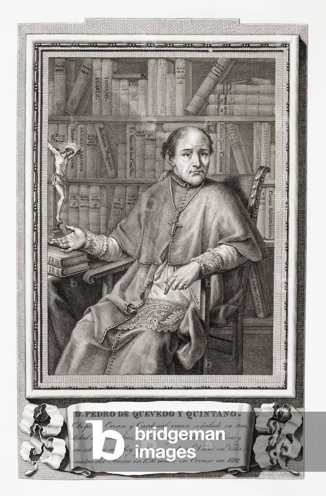 Pedro Benito Antonio Quevedo y Quintano, dopo un'acquaforte in Retratos de Los Españoles Ilustres, Madrid, Spa