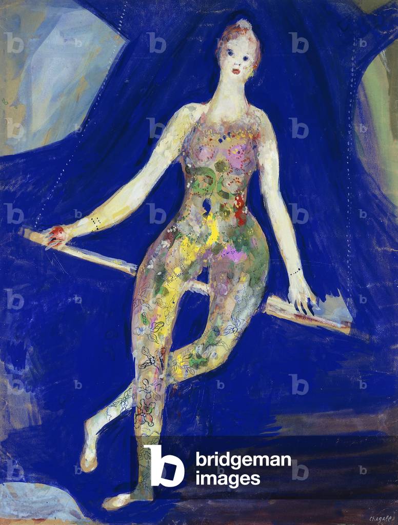 Immagine di Dipinto "Donna nel trapezio", 1927 di Marc Chagall