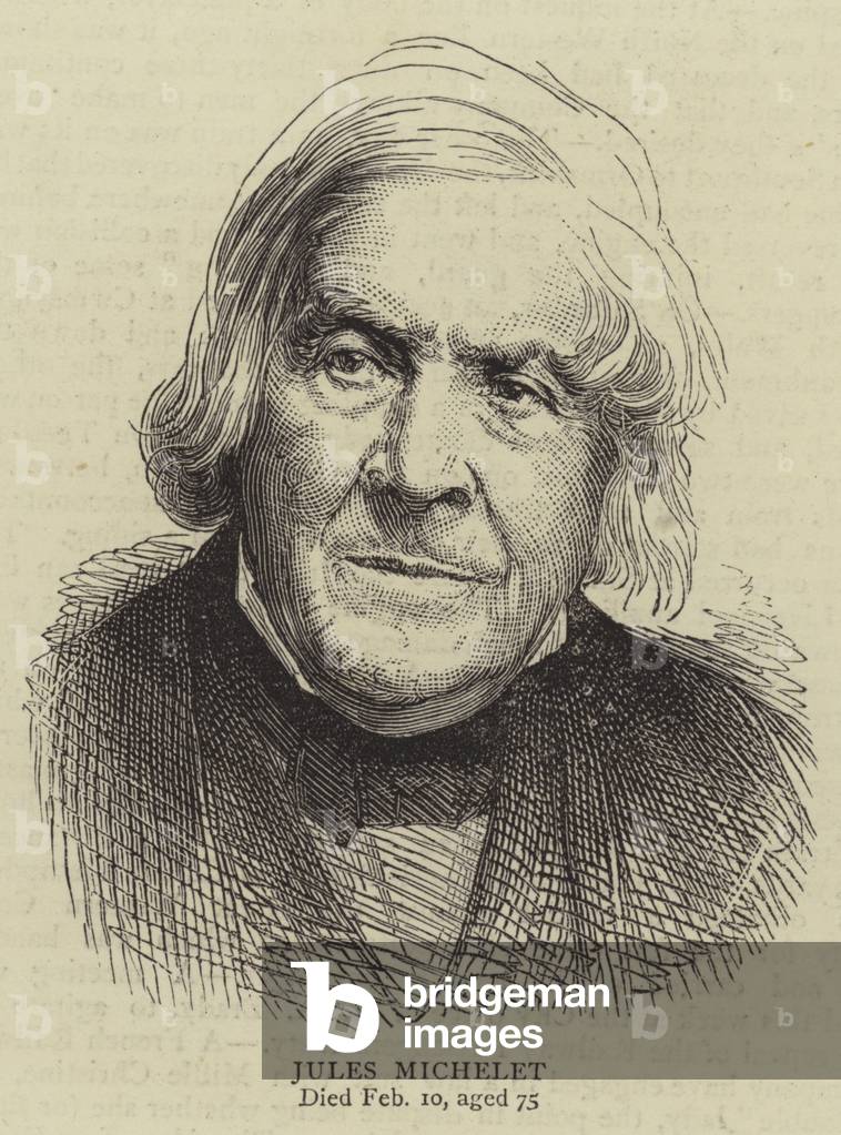 "Jules Michelet (Gravur)" von English School, b/w
