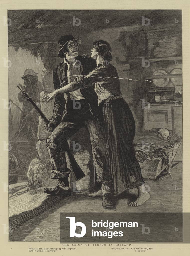 Die Herrschaft des Terrors in Irland (Gravur)