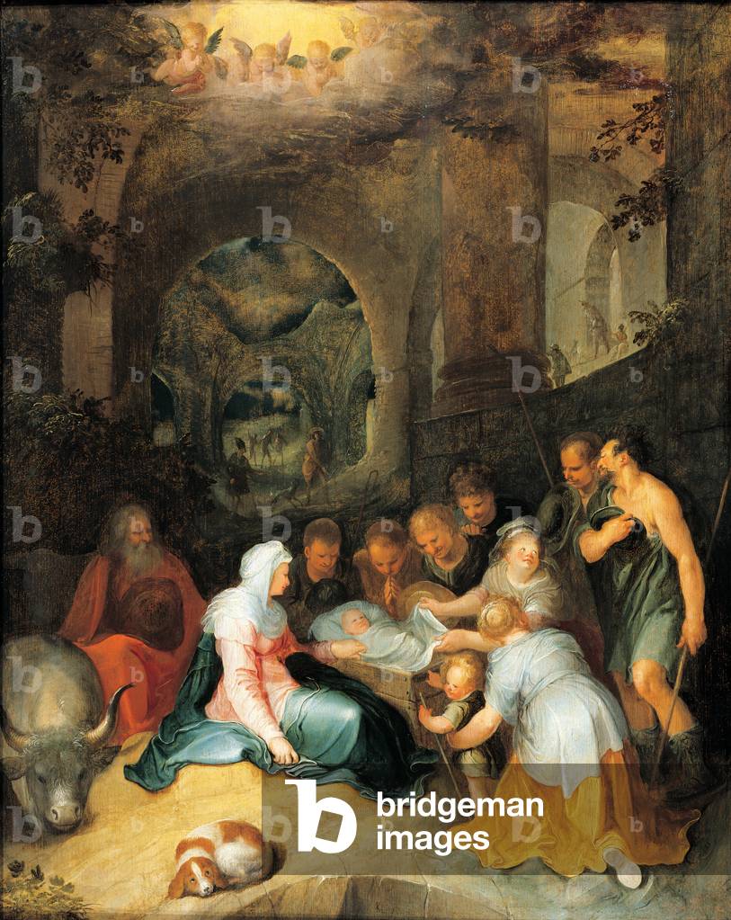Adoration of the shepherds, 1598 (oil on panel)