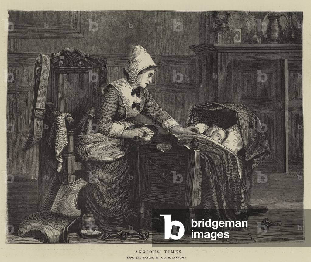 "Tempi ansiosi (incisione)" di Arthur C. H. Luxmoore, b/w