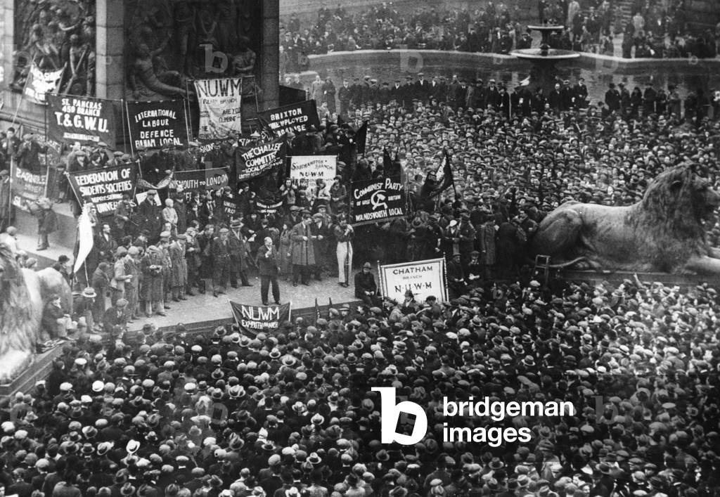 Immagine di Fotografia "Dimostrazione della fame a Trafalgar Square" 1934