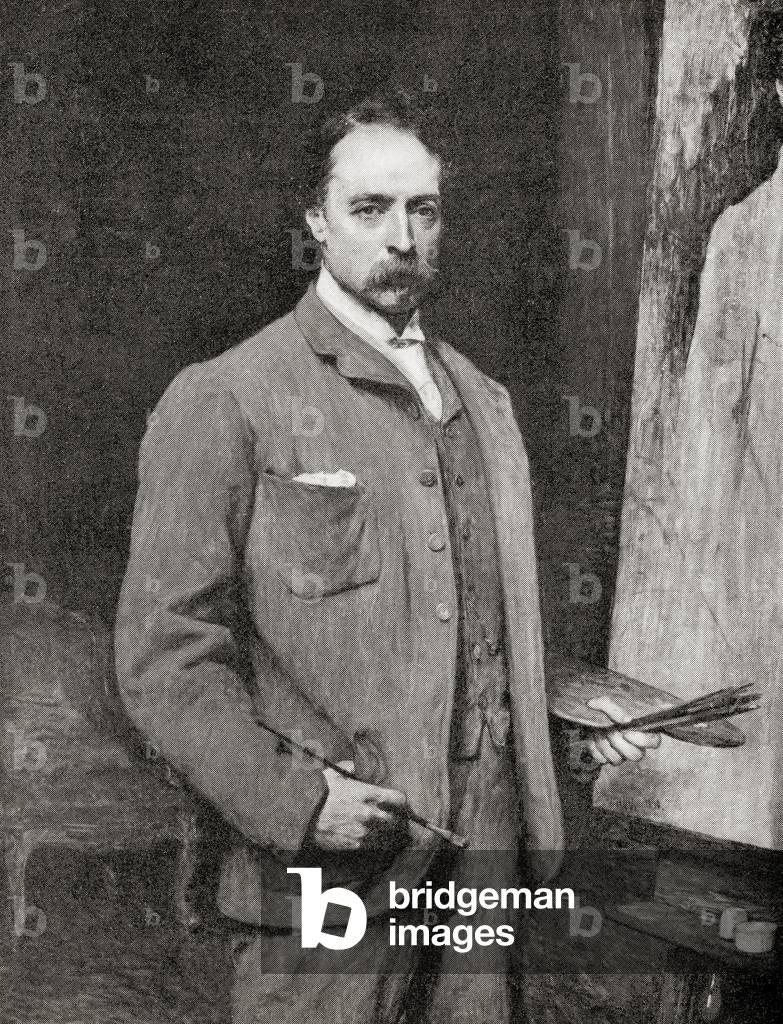"Sir william quiller orchardson" 1913 di English School, b/w