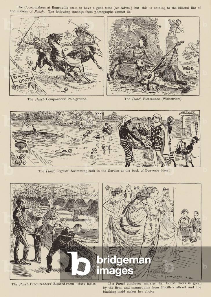 Image de Estampe représentant Dessins extraits de « Punch » (litho) par Frederick Henry Townsend