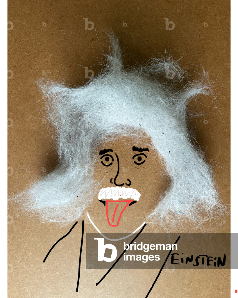 Albert Einstein (disegno a collage)