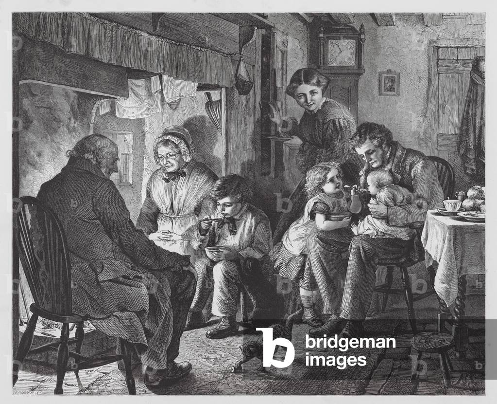 Immagine di Incisione "Fireside Joys (incisione)" di Robert Barnes