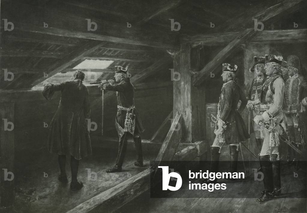 Immagine di Stampa "Federico il Grande coinvolto in ricognizione prima della battaglia di Rossbach" di German 
