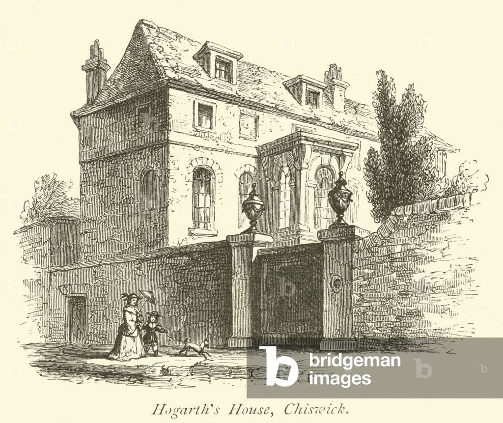 Hogarth's House by English Artist, b/w