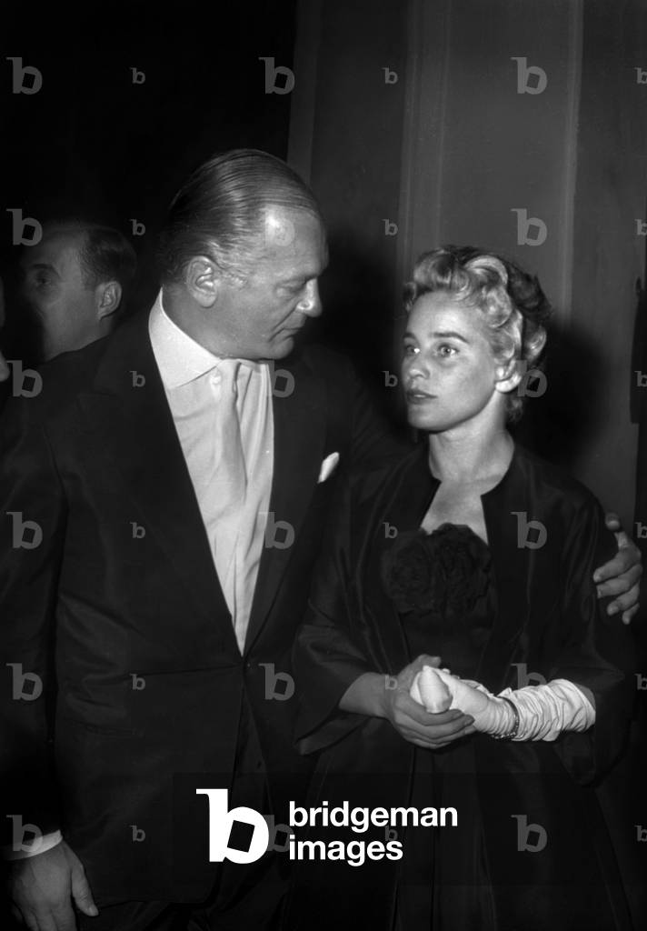Immagine di Fotografia "Curd Jurgens e Maria Shell l'8 maggio 1957 (foto in b/n)" 1957, b/w