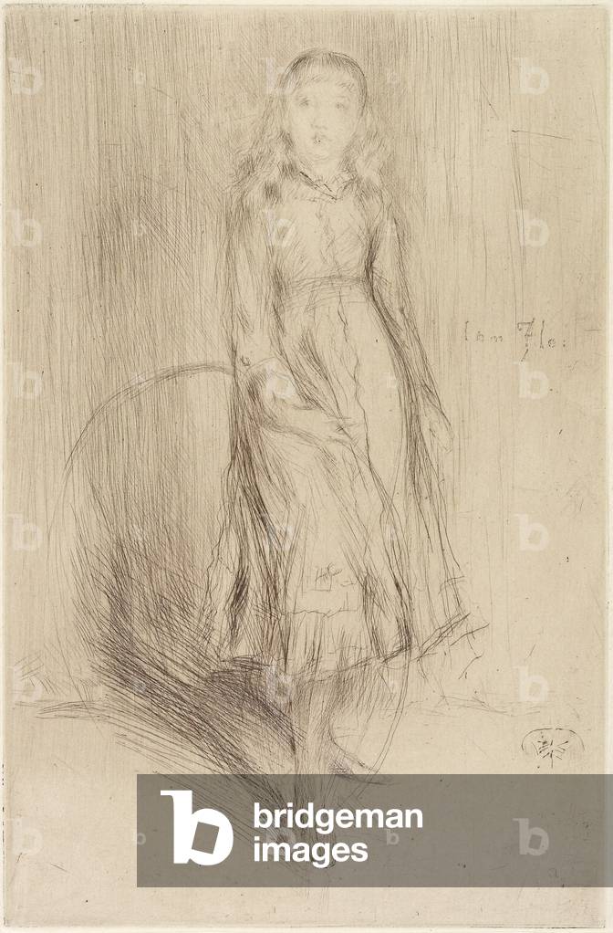 Immagine di Incisione "Firenze Leyland", 1873 di James Abbott McNeill Whistler, b/w