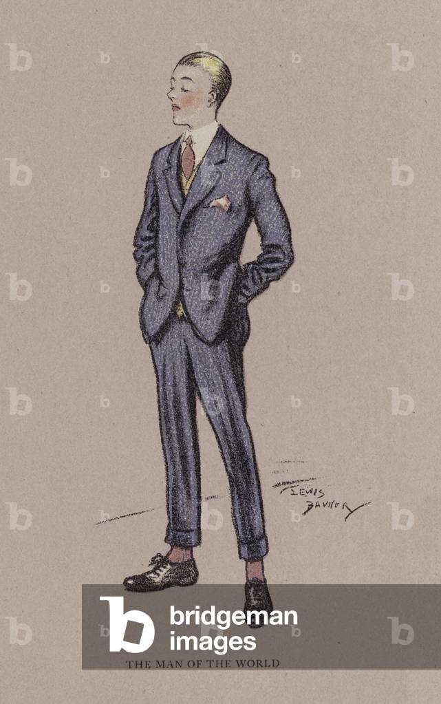 Der Mann der Welt (Farbe litho)