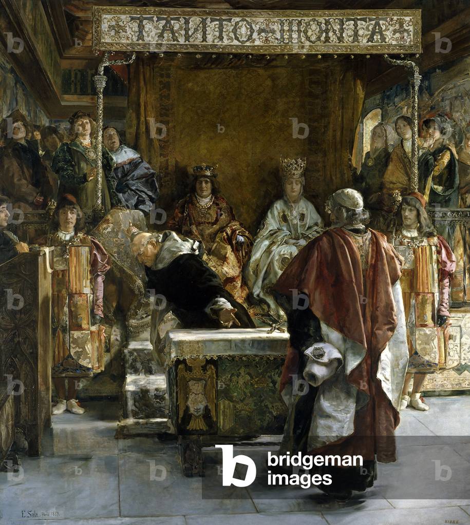 Die Vertreibung der Juden aus Spanien (im Jahre 1492), 1889 (Öl auf Leinwand)