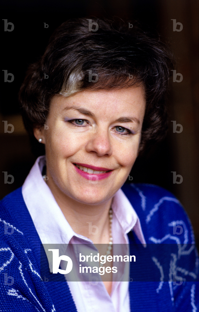Image of Photography depicting Oslo 19870324: Storting representative Annelise Høegh. Right … 1987