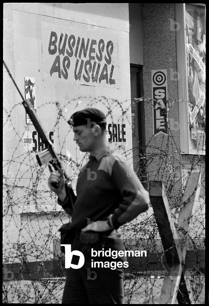 Soldier in Derry City., 1969, From Essay: Hibernian Images, 1967/69 (photo)