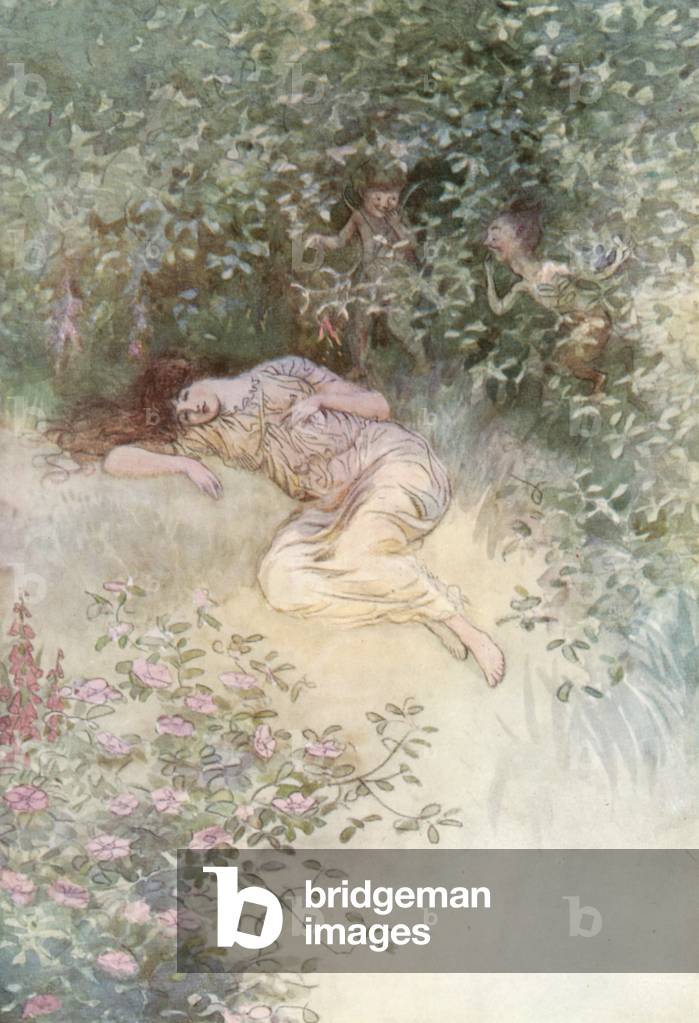 "Illustration zu Shakespeare's As You Like It (Farbe litho)" von Hugh Thomson