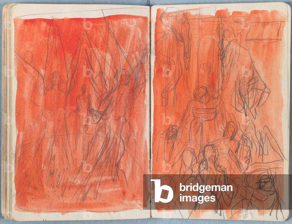 Pages tirées d'un album de Sketches for The Life of Our Lord Jesus Christ, fin des années 1880 (graphite & lav