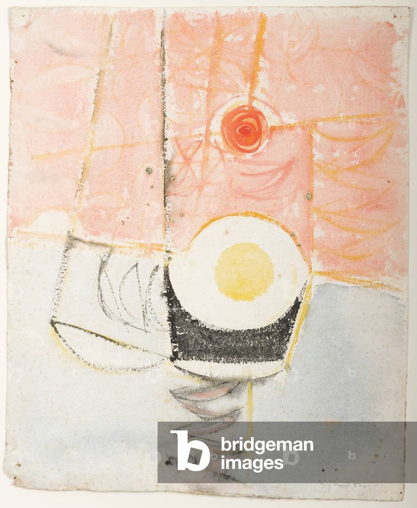 Sonne, Meer und Boote, 1952 (w/c & gouache auf Papier)