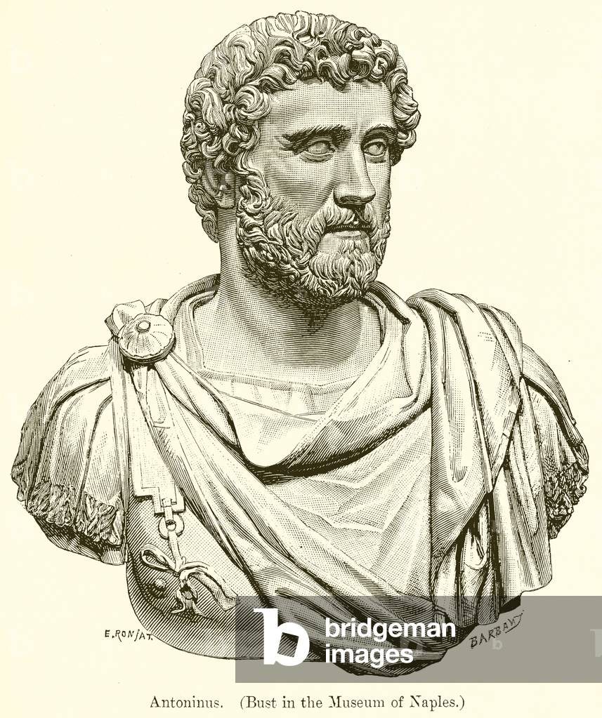 Antoninus. (Büste im Museum von Neapel) (Gravur)
