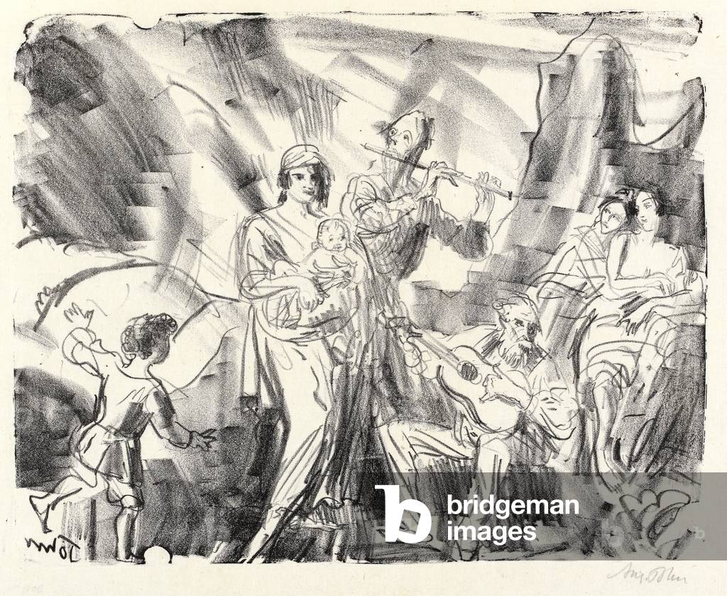 Spaziergänge Musiker, 1921 (litho)