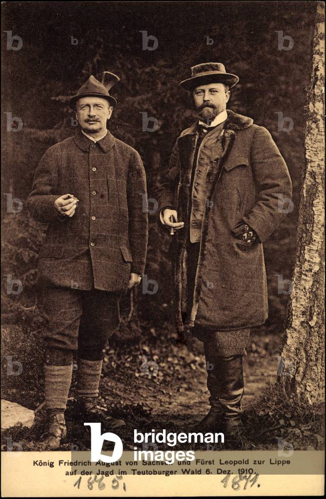 Image of Ak König Friedrich August III v Sachsen, Fürst Leopold zur by ...