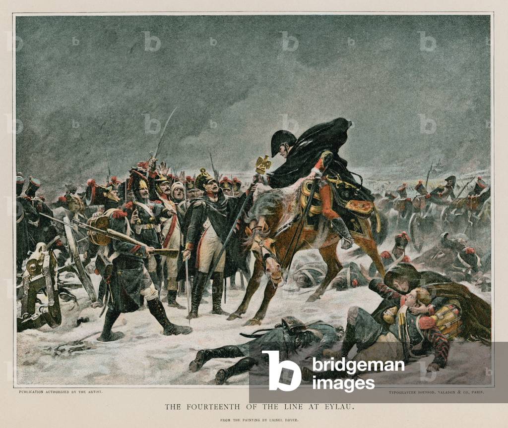Der vierzehnte der linie bei Eylau (farbe litho)