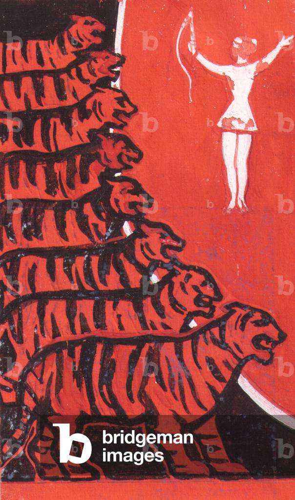 Image of Painting depicting Tiger Trainer, 1961 by Tatyana Livanova