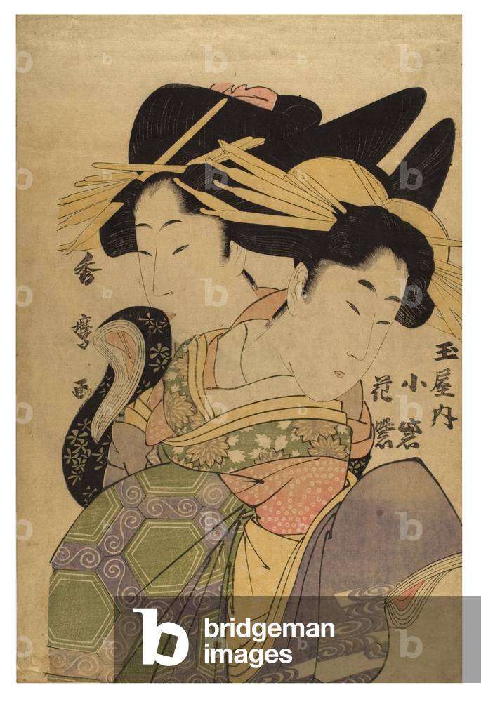 Due Cortigiane, Periodo Edo, (stampa su carta)
