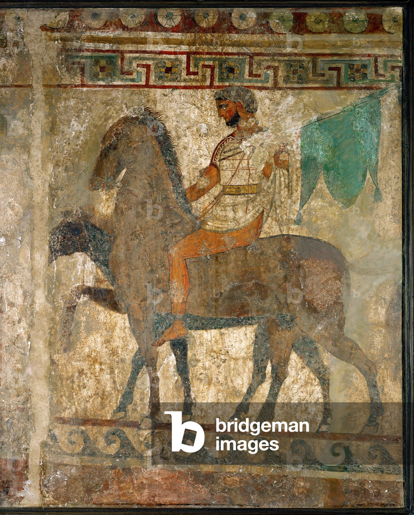 A rider in a procession