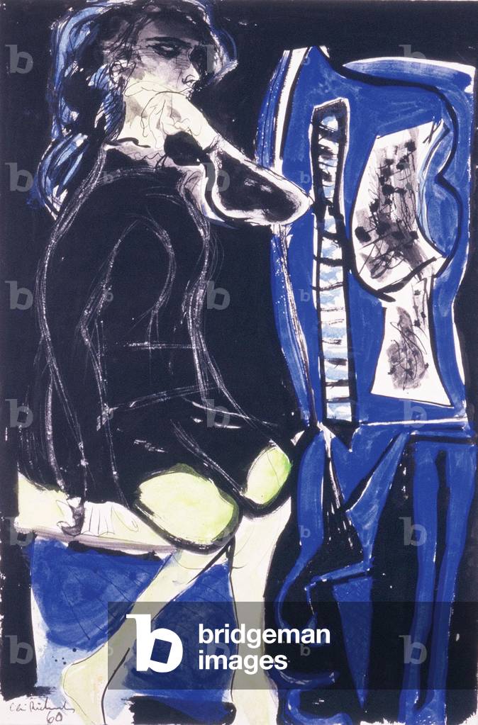 "Mädchen am Klavier" 1960 von Ceri Geraldus Richards