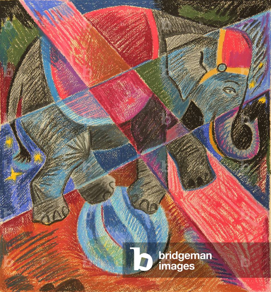 "Elefant Balancing on Ball" 1979 von Tatyana Alyoshina