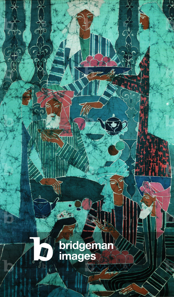 Maison de thé bleue, 1985 (batik)