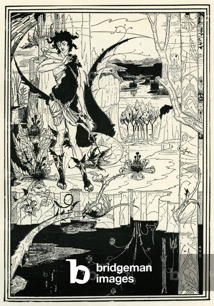 Bild von Druck "Siegfried 1905 (Abbildung)" 1905 von Aubrey Beardsley