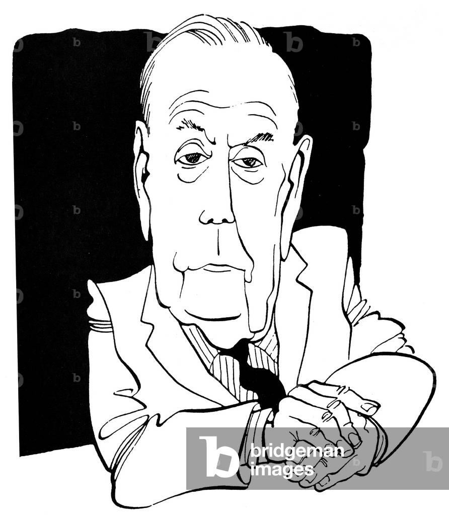Malcolm Arnold - caricatura di John Minnion compositore inglese, 21 ottobre 1921-