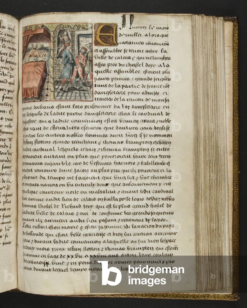 MS Hunter 252 137r Page de 'Cent Nouvelles Nouvelles, c.1461-62 par French School