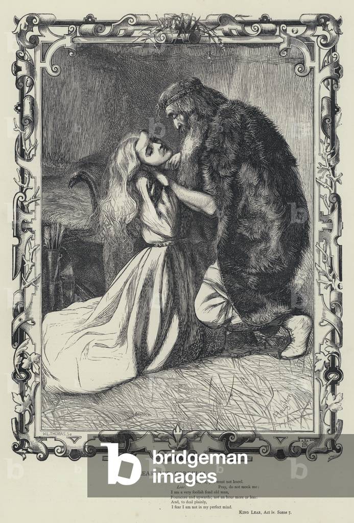 Lear e Cordelia, re lear, atto iv, scena 7 (incisione)
